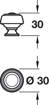 Kane Knob Zinc Alloy Oil Rub Brz D30x30mm - view 3