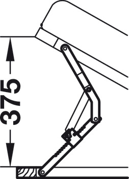 Scissor Jack 375x255mm Blue Zinc Glv - view 3