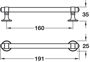 Crawford Pull Zinc Alloy Gold Chpg 160mm Fixing Centres - view 3
