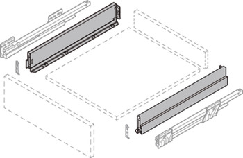 NPS Drawer Sides 90/450mm Silver 1pr - view 4