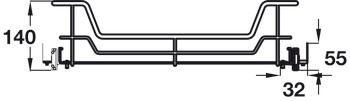 Pull Out Storage Basket for Cabinet Width 300-1000 mm Full extension Soft-Close ball bearing runners For cabinet width 700 mm - view 2