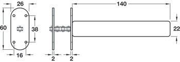 Concealed Jamb Closer  Radius Plts EB - view 2