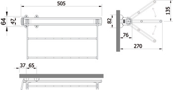 Pull Out Shoe Rack Folding Aluminium and Plastic White finish - view 2