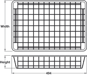 WithRobe Bskt 15kg 494x536x175mm Steel Wht - view 3