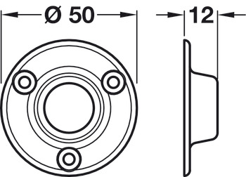 WithRobe Rail D19mm Socket White - view 2