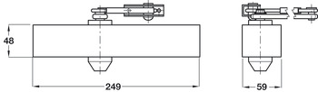 Door Closer Overhead Cast Aluminium Body Briton 20003E Silver powder coated - view 2