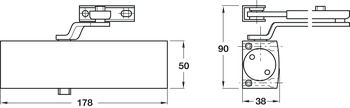 Door Closer Overhead Cast Aluminium Body Geze TS 1500 Silver - view 2