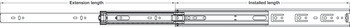 Ball Bearing Drawer Runners Full Extension Grade 304 Stainless Steel Installation length 700 mm extension length 700 mm (±3 mm) load capacity 43 kg - view 2