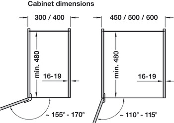 Swing Out Larder Unit For Cabinet Width 450-600 mm Saphir Mesh Baskets VS TAL Gate Centre mounting height adjustable For cabinet width 600 mm basket width 500 mm installed height 1900-2140 mm 5 baskets included - view 3