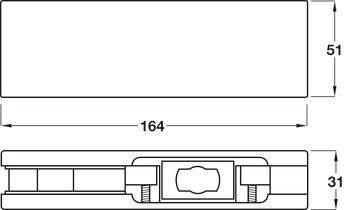 Patch Fitting Set Self closing with Side Panel and Bottom Pivot Startec For double action doors Matt stainless steel finish - view 5