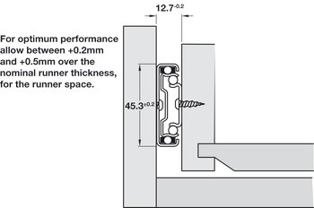 Ball Bearing Drawer Runners Full Extension Grade 304 Stainless Steel Installation length 700 mm extension length 700 mm (±3 mm) load capacity 43 kg - view 3