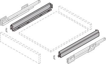 NPS Drawer Sides 63/450mm Silver 1pr - view 5