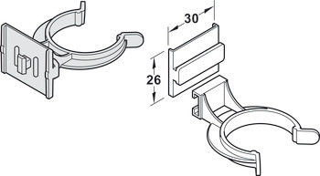 AXILO 48+78 Plinth Pnl Clip - Sld On Plastic - view 2