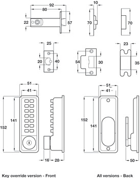 Economy Mechanical Digital Lock Key SC - view 3