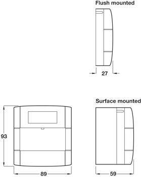 Door Release Emergency Break Glass Unit Flush or Surface Mounted Plastic Green Cover for unit - view 2