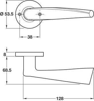 HL09 Lvr Set D53.5mm Std KW 304 SSS - view 3