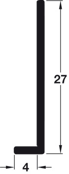 Edge Profile for Alusplash™ Splashbacks 3050 mm - Anthracite - view 3