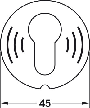 Dialock DT710 EscutcheonFoil wo App Grey - view 4