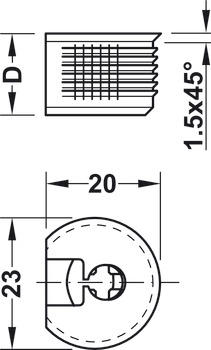 Rafix 20 FF Housing wo Ridge 19mm Plastic Bge - view 5