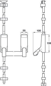 Panic Bolt Single Exit Only for Doors Max. 2400 x 1220 mm (HxW) Startec Suits either hand Satin stainless steel - view 2