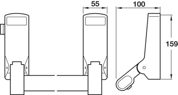 Panic Latch Single Exit Only for Doors Max. 1220 mm Wide Startec Suits either hand Silver epoxy powder coated - view 2