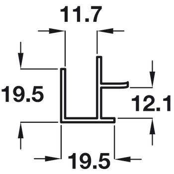 Plinth Connect 146mm 90D/End Anodised Copper - view 3