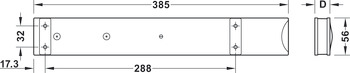 Spacer Bar for Pull Out Frames Häfele Dresscode For hinged doors dim. D 21 mm traffic white - view 3