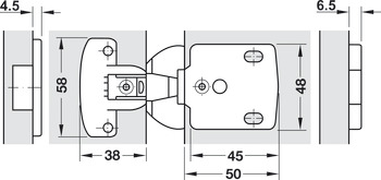 Clothes Protecting Guard for Aximat 300 Exposed Axle Hinges White plastic - view 3