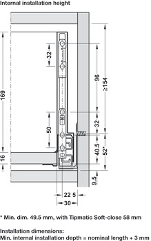 Assembled Drawer Crystal Plus for Cabinet Width 300-1000 mm Nova Pro Scala For cabinet width 900 mm stone - view 2