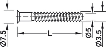 Confirmat Screw D08x38mm D4.0mm SZ2 Steel Glv - view 3