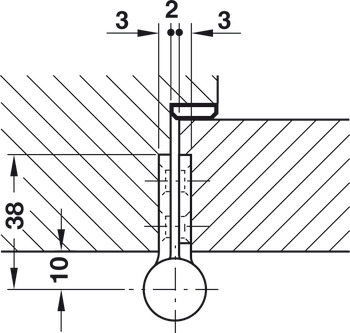 Butt Hinge 102 x 76 mm Grade 304 Stainless Steel size 101 mm Falling hinge clockwise closing satin - view 3