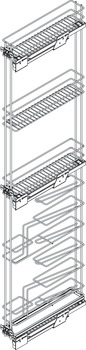 Pull Out Unit with Baskets and Wine Rack for 150 mm Cabinet VS WIRO Chrome - view 2