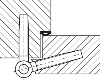 Startec Drill-In Hinge D16x54mm Galvanised Wht - view 4
