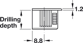 Rafix 20 Housing w Ridge 19mm Zinc Alloy NP - view 5