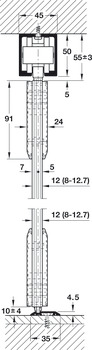 Fitting Set for Sliding Glass Interior Doors Hawa-Junior 120/GP Top hung system For 1 door - view 4