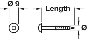 Pocket Hole Screw, Domed Head, Square Drive, Partially Threaded, 3.75 x 30 mm - view 2