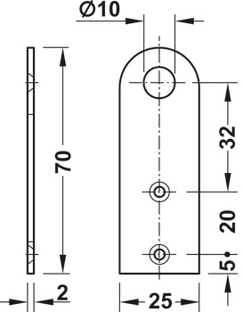 Safe Deposit Box Lock 70x25x18mm Steel Galvanised - view 4