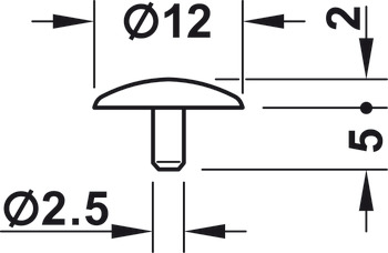Trim Cap for Hospa Screws with Countersunk Head Plastic Black RAL 9005 - view 2