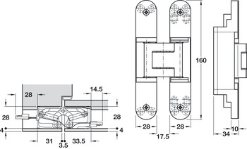 Tectus TE340 3D 180D Energy Hinge MC Fire Rated - view 3