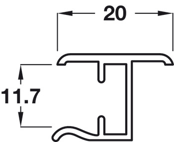 Plinth Connect 146mm Lin SCP Anodised Silver - view 2