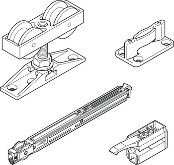 Fitting Set for Sliding Interior Doors Hawa-Junior 80/Z Top hung system For 1 door without SoftMove 80 - view 5
