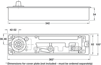 Floor Spring Geze TS 550 NV EN 3-6 Standard version: Selectable hold-open version* - view 2
