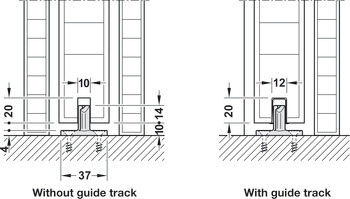 Fitting Set for Sliding Interior Pocket Doors Hawa Junior 80/B Top hung system For 1 door standard version - view 3