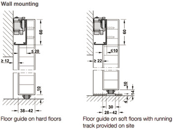Complete Set for 1 Sliding Interior Door Slido D-Line43 80M Top hung system Rail length 1800 mm - view 5