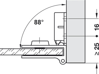 170D Glass Door Hinge Set Zinc Alloy CP - view 5