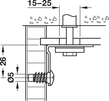 Cabinet Hanger SF UH 150kg SG Wht - view 3