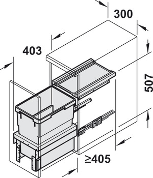Hailo Cargo Synchro 300 Bin 30L - view 2