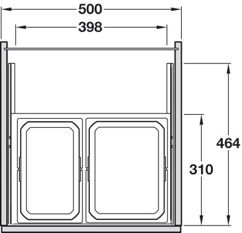 VS Envi Space S 600 Bin 2x15.5L Lva - view 3
