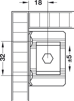 Cabinet Hanger SF UH 150kg SG Wht - view 4