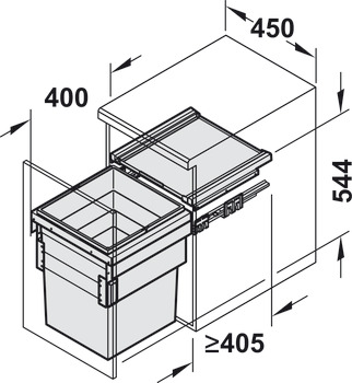 Hailo Cargo Synchro 450 Bin 55L - view 2